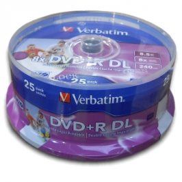 Verbatim DVD+R 8x Dual Layer Printable 25ks cakebox