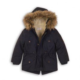 Kabát chlapecký Parka podšitý chlupem modrá 152/158